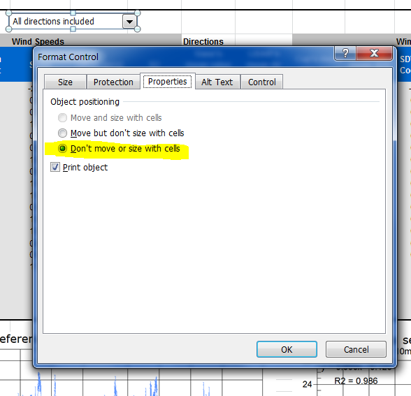 Drop-down box properties