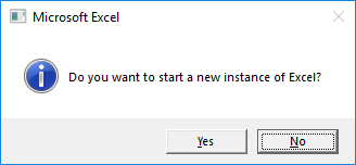 Starting a new instance of Excel